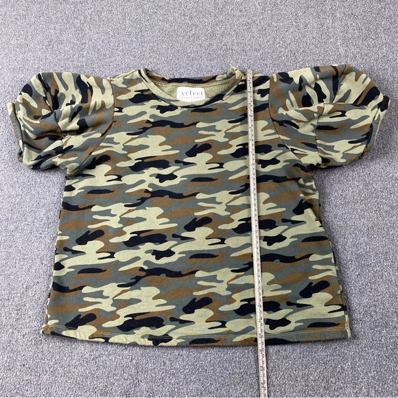 Anthropologie Velvet By Graham & Spencer Camouflage Fleece Shirt Women’s Sz Med - Picture 7 of 9